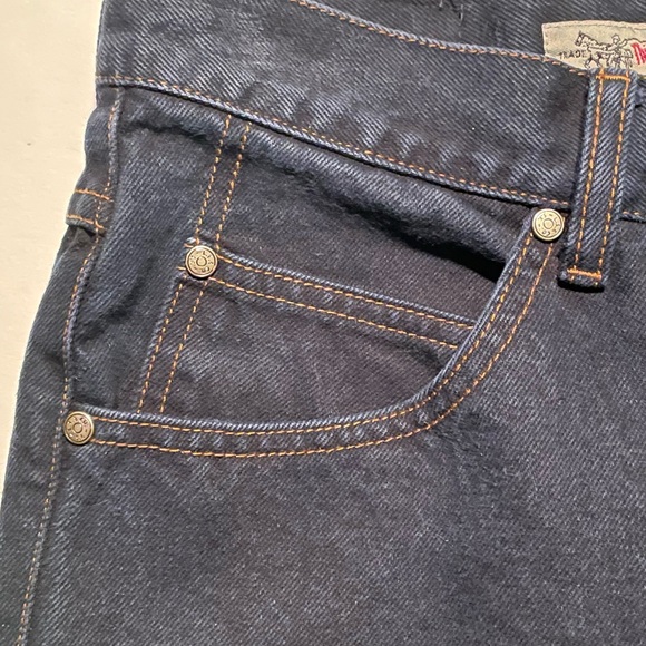 High-Rise Straight Leg Women’s Jeans - Dark Blue - Picture 8 of 16